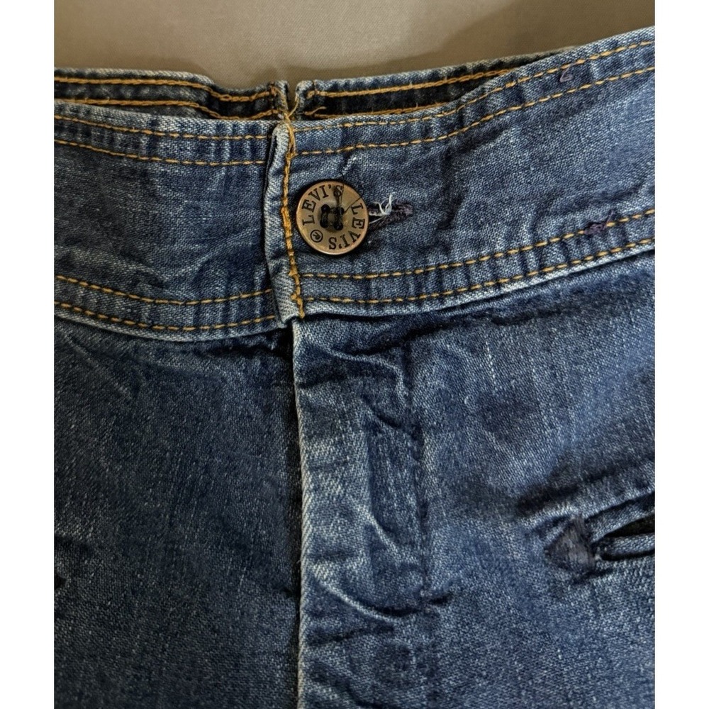 VTG 70s Levi's‎ Flared Jeans Womens 24 Back Buckle Talon Bell Bottom High Rise - Picture 3 of 16